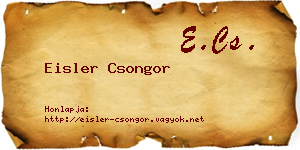 Eisler Csongor névjegykártya