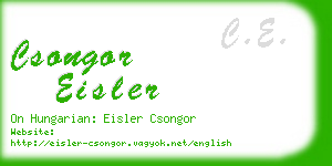 csongor eisler business card